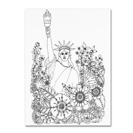 Trademark Fine Art KCDoodleArt 'Flower Girls 8' Canvas Art, 35x47 ALI3610-C3547GG